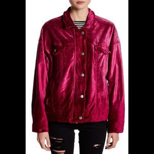 NWT FREE PEOPLE Velvet Trucker Jacket, sz XS/S